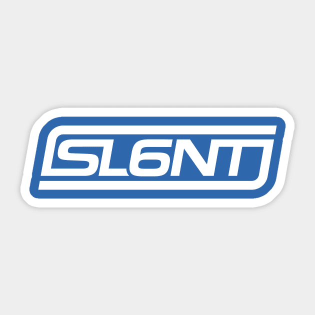 Slant 6 Icon (White + Blue) Sticker by jepegdesign